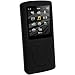 iGadgitz Black Silicone Skin Case Cover for Sony Walkman NWZ-E384 4GB 8GB + Screen Protector