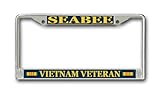US Navy Seabee Vietnam Veteran License Plate Frame
