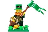 LEGO St Patrick's Day Leprechaun & Pot of Gold Toy - Custom Saint Patty's Irish Minifigure