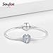 SOUFEEL September Birthstone Charm Dark Blue Swarovski Crystal 925 Sterling Silver Charms Fit European Bracelet