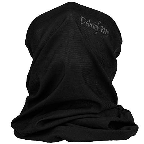 Debrief Me Lightweight Breathable Neck Gaiter Mask for Face Protection from Sun Dust, Germ, and Allergic Rhinitis for Indoor and outdoor- Face shield Anti slip Gaiter Mask (Neck Gaiter-Black)