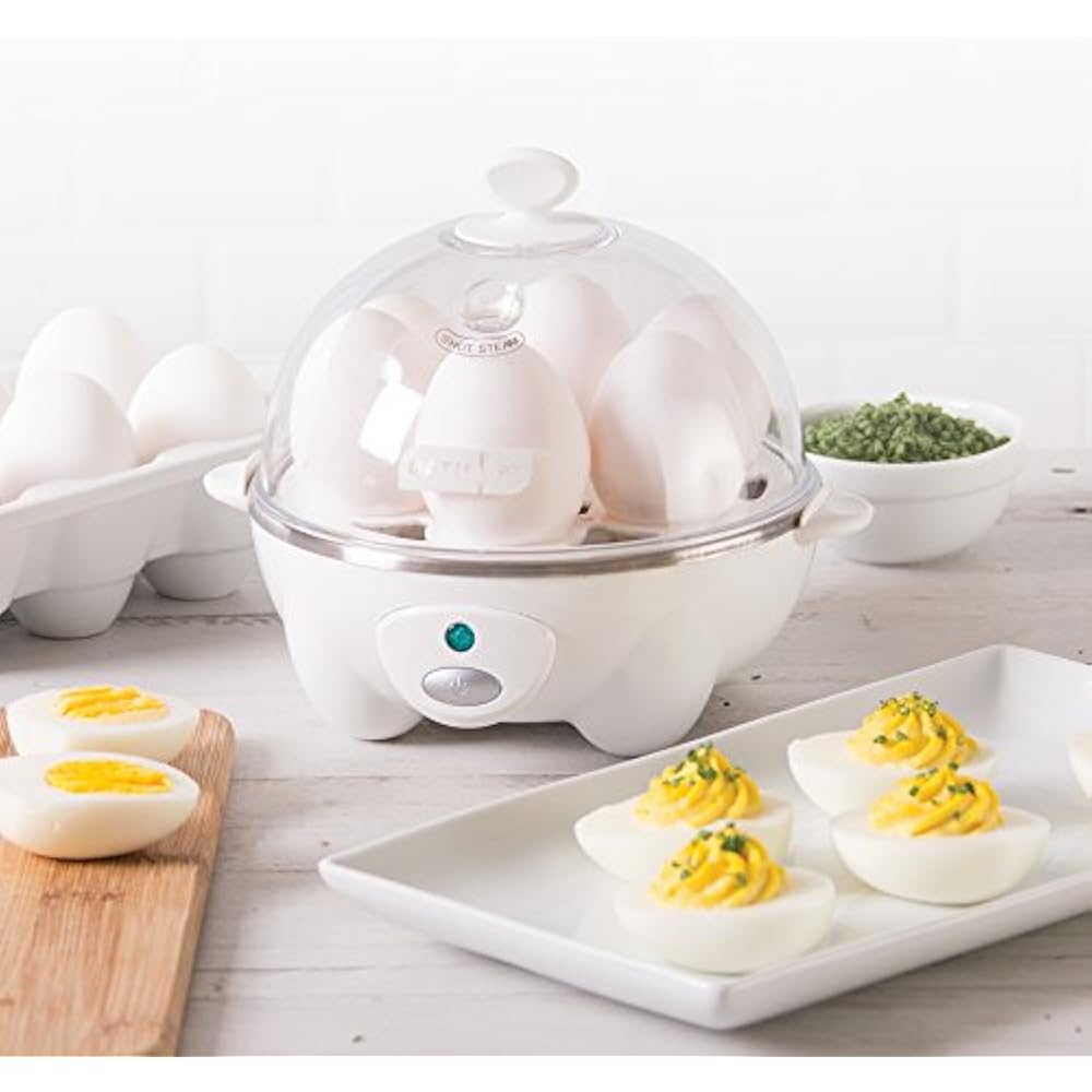 Dash Rapid Egg Cooker 6 Capacity Electric Hard Boiled Eggs Poached Omelets White eBay