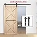 TCBunny 6.6 Feet Sliding Barn Door Hardware Kit Superior Quality Track Kit Antique Style (Black)