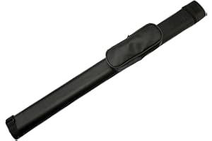 Generic Pool Cue Case Holds 1 Complete of 2 Piece Cue Soft Interior Black Portable Lightweight with External Pocket 1×1 Carry