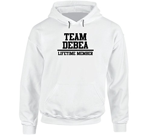 Team Debea Lifetime Member Family Name Parody Hoodie 2XL White