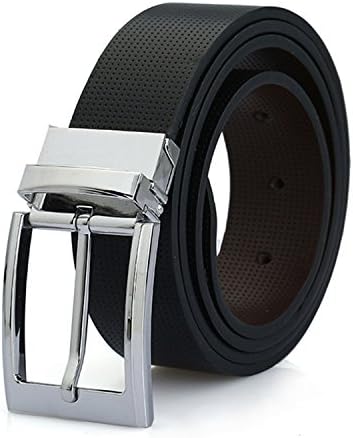 Habitaen Reversible Belts Two Sided Use Fashion Split Leather Jeans Men Belt
