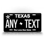 Texas INVERTED License Plate Customized Auto Tag 