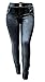 Jack David /Handcrafted Women's Plus Size Stretch Premium Blue Black Denim Jeans Slim Bootcut Skinny Pants