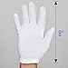 Selizo 8 Pairs White Cotton Gloves for Cosmetic Moisturizing Dry Hands Coin Jewelry Inspection Hand Spa – Medium Size (8 Pairs)