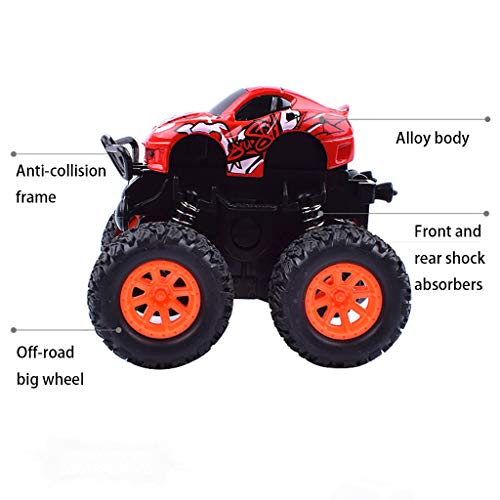 Insanenes Baby Toddler Toys 4PC Mini Vehicle Pull Back Cars with Big Tire Wheel Creative Gifts for Kids (B)
