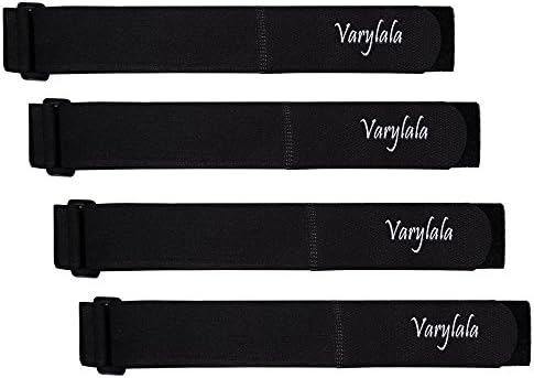 4 Pcs Varylala Versatile Hook and Loop Cable Ties Straps Tie downs Fastening Securing Straps (40"x1.5", Black)