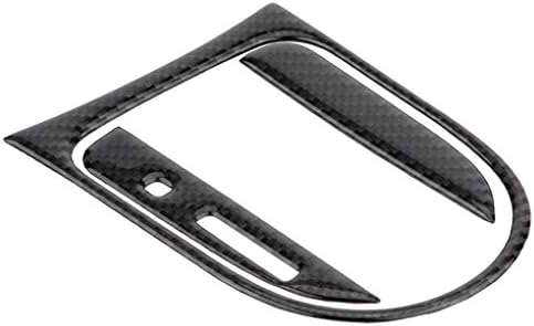 yanana 3pcs Carbon Fiber Left Driving Shift Panel Bezel Cover Trim Set Replacement For Ford Mustang 2015-2017