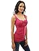 PattyBoutik Women Empire Waist Lace Up Pleated Sleeveless Blouse (Rose Small)