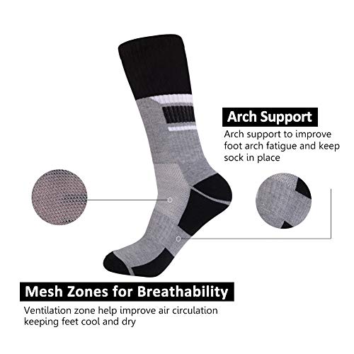 Mens Crew Athletic Socks with Cushion Performance for Sports Workout 4 pack