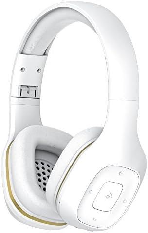 Bluetooth Headphones Over Ear, Hi-Fi Stereo Wireless Headset with Microphone, Foldable, Soft Memory-Protein Earmuffs, Wired Mode for PC/ Cell Phones/ TV (550-White)