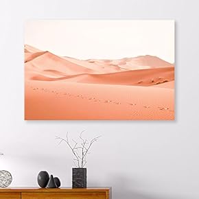 Canvas Wall Art - Desert with Camel Foot Prints - Giclee Print Gallery Wrap Modern Home Art Ready to Hang - 12x18 inches