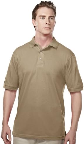 Tri-Mountain 095 Mens Easy care short sleeve pique golf shirt - Khaki - L