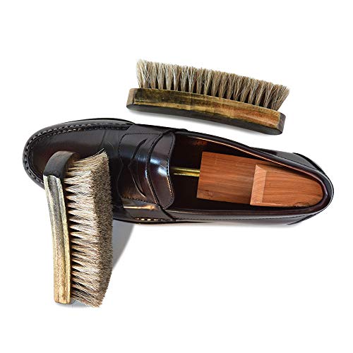 Horsehair Shoe Shine Brush 2pack - Downtown Shoe Supply Co.