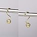 aibee Rustproof Shower Curtain Rings, 100% Rustproof Stainless Steel,Shower Hooks Set of 12 Rings for Shower Rods Gold