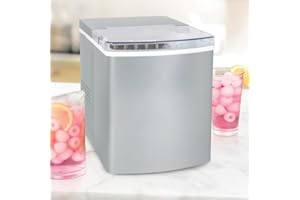 FREEZIMER Ice Makers Countertop, Portable Ice Maker Machine Countertop, 9 Ice Cubes Ready in 8 Mins, Self-Cleaning Ice Machine with Ice Scoop and Basket for Home Office Bar Party