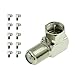 Mediabridge™ F-Type Right Angle Adapter - 90° Female to Male Connector - 10 Pack - (Part# CONN-F81-RA-10P)