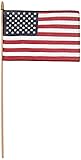 Online Stores 12-Pack US Stick Flag Standard, Wood Stick with Spear Tip, 8 by 12-Inch