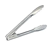 Kitchen Supply Heavy-Duty 9-Inch Locking Tong, Stainless Steel