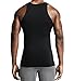 LANBAOSI Men's Breathable Sport Vest Sleeveless Compression Tank Top Black Large