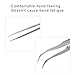 EMEDA Eyelash Extension Tweezers 2 Pieces VETUS Straight and J Curved Tweezers for Eyelash Extensions Precision Lashing Tweezers Professional Tools for Isolation Classic Volume Lash Extensions