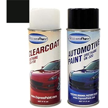 ExpressPaint Aerosol - Automotive Touch-up Paint for Infiniti G35 - Black Obsidian Clearcoat KH3 - Color + Clearcoat Package