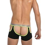 Barsty Men's Sexy Underwear G-string Thong Elastic Smooth Bikini Underwear  Light YellowXL/US L
