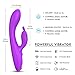 G Spot Rabbit Vibrator with Heating Function and Bunny Ears for Clitoris G-spot Stimulation,Waterproof Dildo with 9 Powerful Vibrations Dual Motor Stimulator for Women or Couple Fun