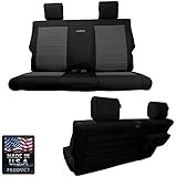 Bartact BTJKSC2013R2BG - 2013-2017 Jeep Wrangler JK 2-Door - Black/Graphite Mil-Spec with MOLLE System Rear Bench Seat Covers