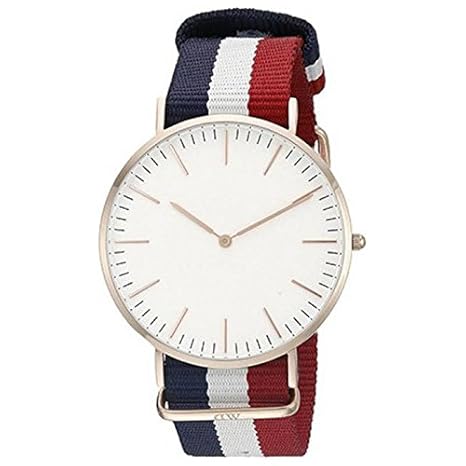 Bvm Fashion Analogue Round White Dial Mens Watch - Dw_Blue,Red,White