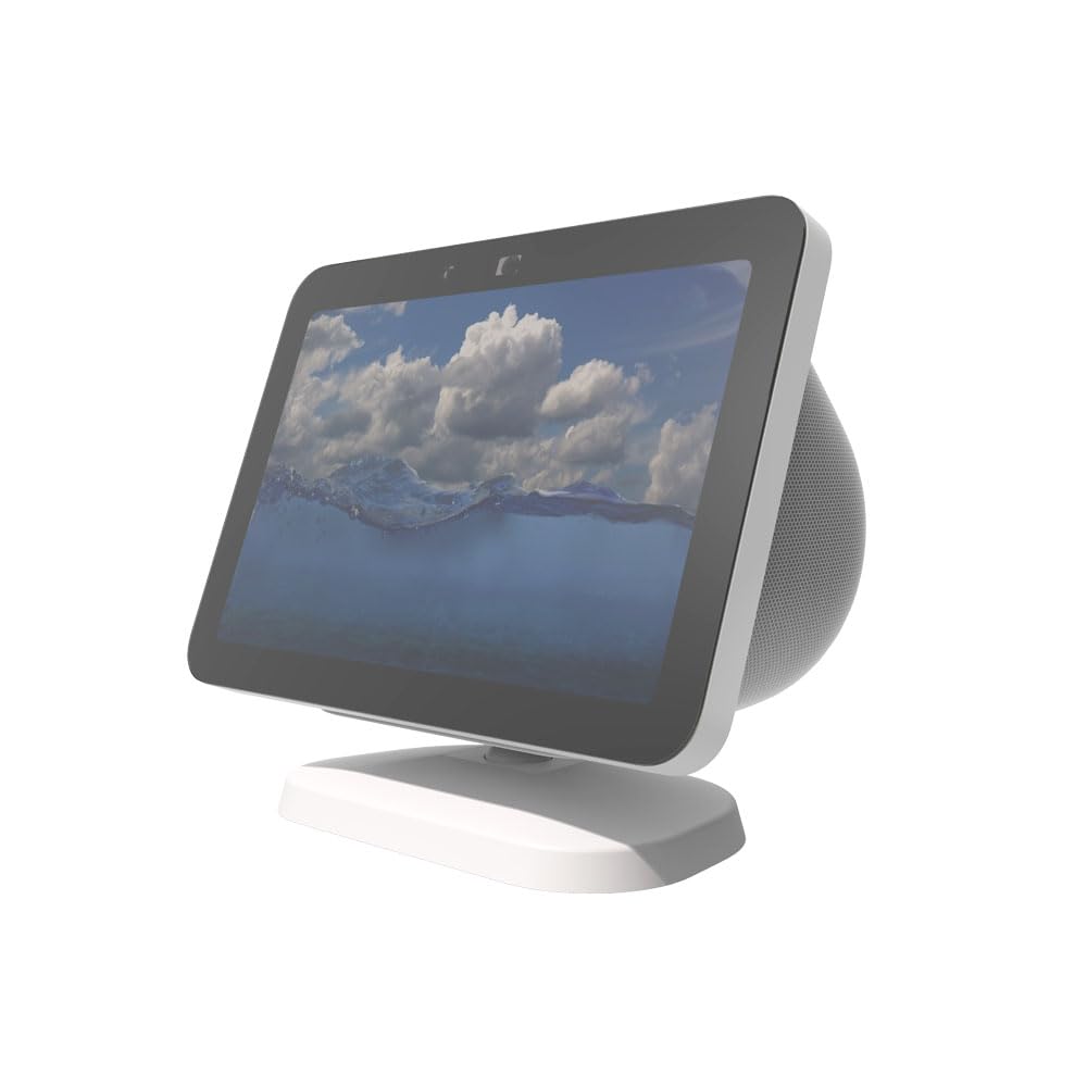 EWIGE Speaker Stand for Show 8 3rd gen, adjustable Holder compatible with IPhone Models 360 degree swivel - White