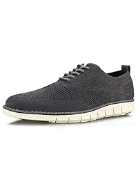 Hawkwell - Zapatos Oxford para hombre con punta de ala, zapatos casuales con cordones para vestir, zapatos de punto