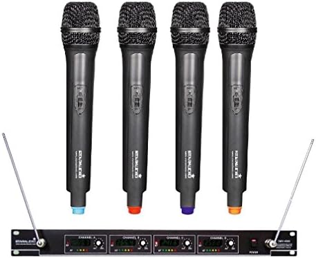 STARAUDIO SMV-4000A Pro VHF Wireless 4 Channel Handheld Stage Church PA DJ Microphone System