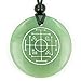 BestAmulets Fortune, Wealth and Success Talisman Green Quartz Magic Pendant Necklace
