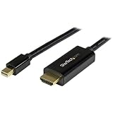 StarTech.com 6ft Mini DisplayPort to HDMI Cable - 4K 30hz Monitor Adapter Cable - mDP PC or Macbook to HDMI Display (MDP2HDMM2MB)