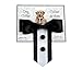 Lillian Rose Wedding Party Tuxedo Dog Collar, Adjustable, Black/White
