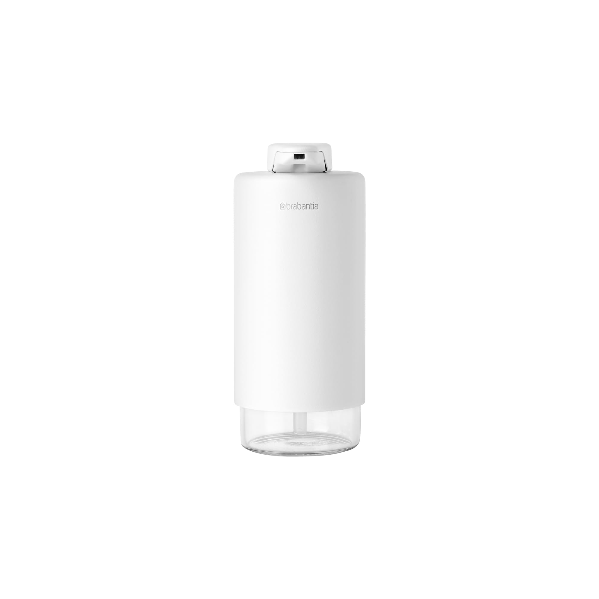 Brabantia SinkStyle Soap Dispenser – Stylish Pump Dispenser for Hand Soap and Washing Up Liquid – Organiser, Corrosion-Resistant, Mineral Fresh White, 200 ml