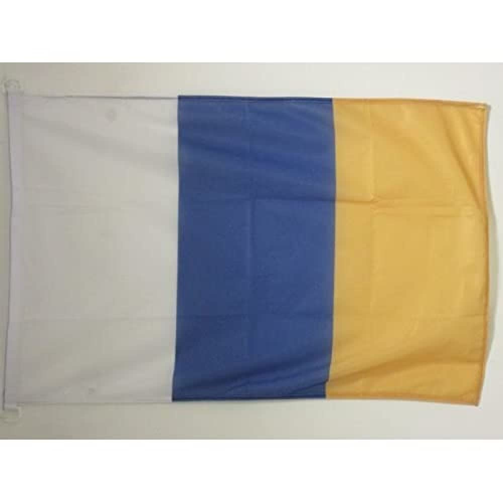 AZ FLAG Canary without badge Flag 3' x 5' External Use - Spanish region Canarias flags 90 x 150 cm - Banner 3x5 ft Knitted Polyester with rings