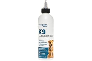 LIQUIDHEALTH Pets K9 Dog Ear Cleaner Wash Solutions - Infection Cleaning Hygiene Treatment Liquid Drops for Dogs, Canines, Puppies - for Use After Swimming or Bathing - Made in The USA (8 oz, 1Pack)