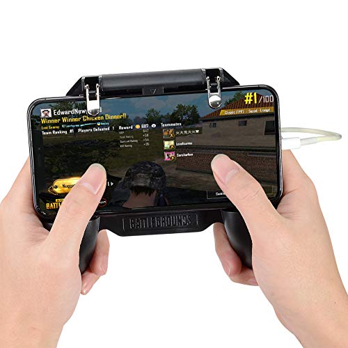 Takyu Mobile Game Controller 4000mAh for iPhone, PUBG iOS & Android Mobile Gaming Trigger Joystick with Battery USB Cable and Cooling Fan, Upgraded Version 4 in 1 Gamepad