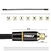Optical Audio Cable,FIRBELY Toslink Male to Male- 24K Glod Plated Digital audio cable,metal connectors and braided jacket (15 feet)