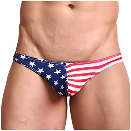 Hanneng Men's Fashion Briefs Lightweight Comfortable Bulge Pouch Cotton Underwear (Red,S M L XL)