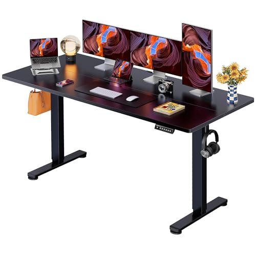 ErGear Höhenverstellbarer Schreibtisch 160x80cm 4-Speicher Geteilte Platte