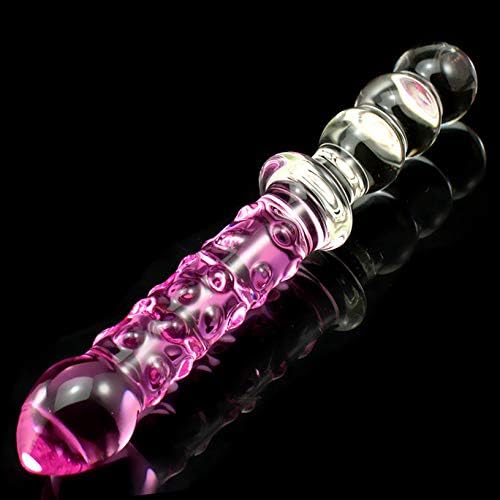 Huge Big Size Double Head Ultra Smooth Crystal Glass Stick Ridged Spiral Designed for Women Men