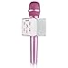 VERKB Wireless Microphone Karaoke Pro, 3-in-1 2200mAh Bluetooth Aluminium Alloy Karaoke Machine KTV for Apple iPhone Android Smartphone or Pc(Purple)