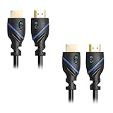 12ft (3.6M) High Speed HDMI Cable Male to Male with Ethernet Black (12 Feet/3.6 Meters) Supports 4K 30Hz, 3D, 1080p and Audio Return CNE570389 (2 Pack)